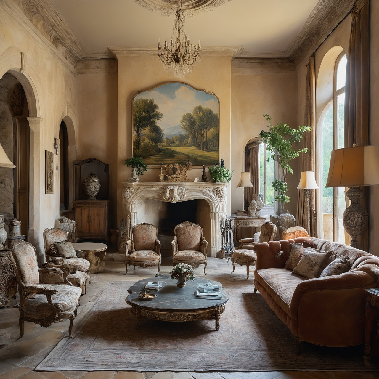 A thoughtfully furnished French House interior